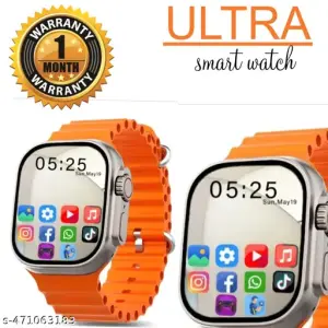 T800 Ultra Smart Watch with Beautiful Strap, Bluetooth Calling Smart Watch, 1.99" Touch Display with Fitness & Outdoor, Health & Medical Tracker, 8 Unique UI Interactions (Orange)