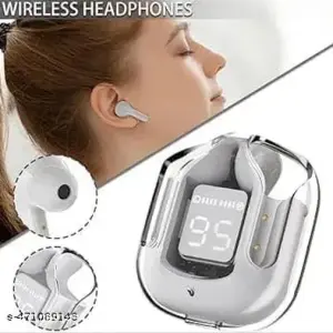 Ultra Pods White Earbuds Bluetooth 5.3 Wireless Headphone Touch Control with Superior Sound Built-in Microphone